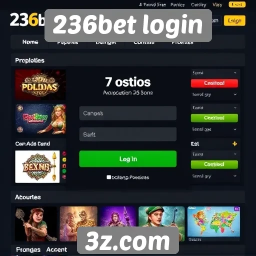 Interface do usuário no 236bet login é intuitiva